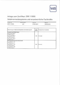 Karp GmbH Zertifikat ERR 109090