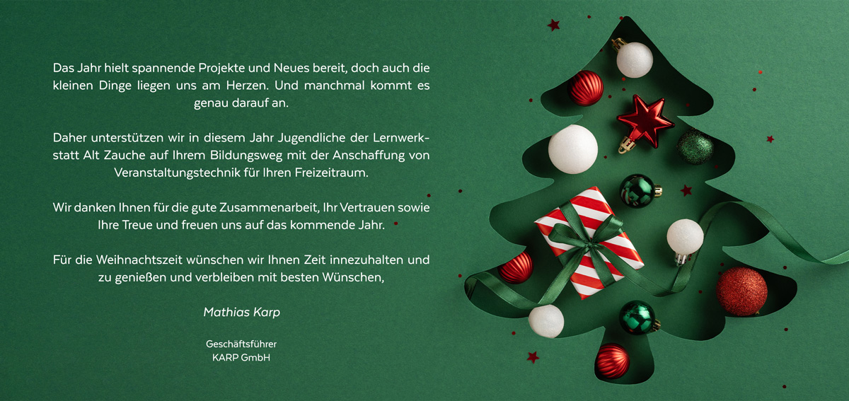 Frohe Weihnachten 2025